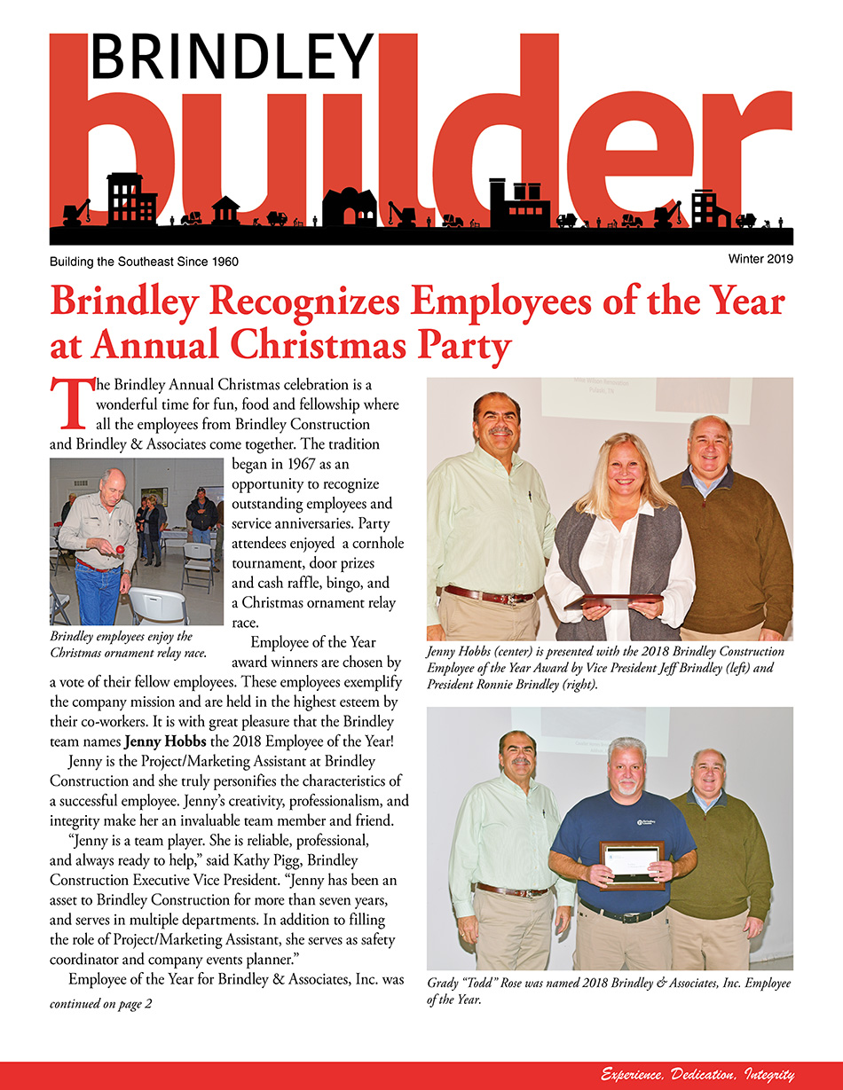 The Brindley Builder Newsletter | Winter 2019 | Brindley Construction