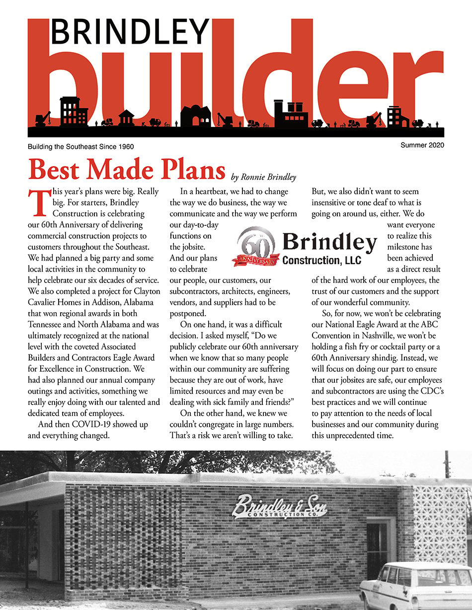The Brindley Builder Newsletter | Summer 2020 | Brindley Construction